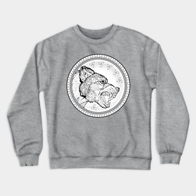 Celtic bear. Crewneck Sweatshirt by Artist Natalja Cernecka